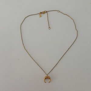 Elegant Gold Crescent Necklace